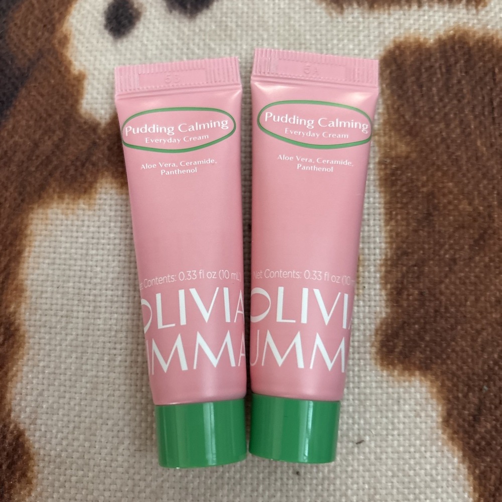 2X Olivia Umma GLASS SKIN Tanghulu Pudding Calming Cream Trial Size .33 Fl Oz